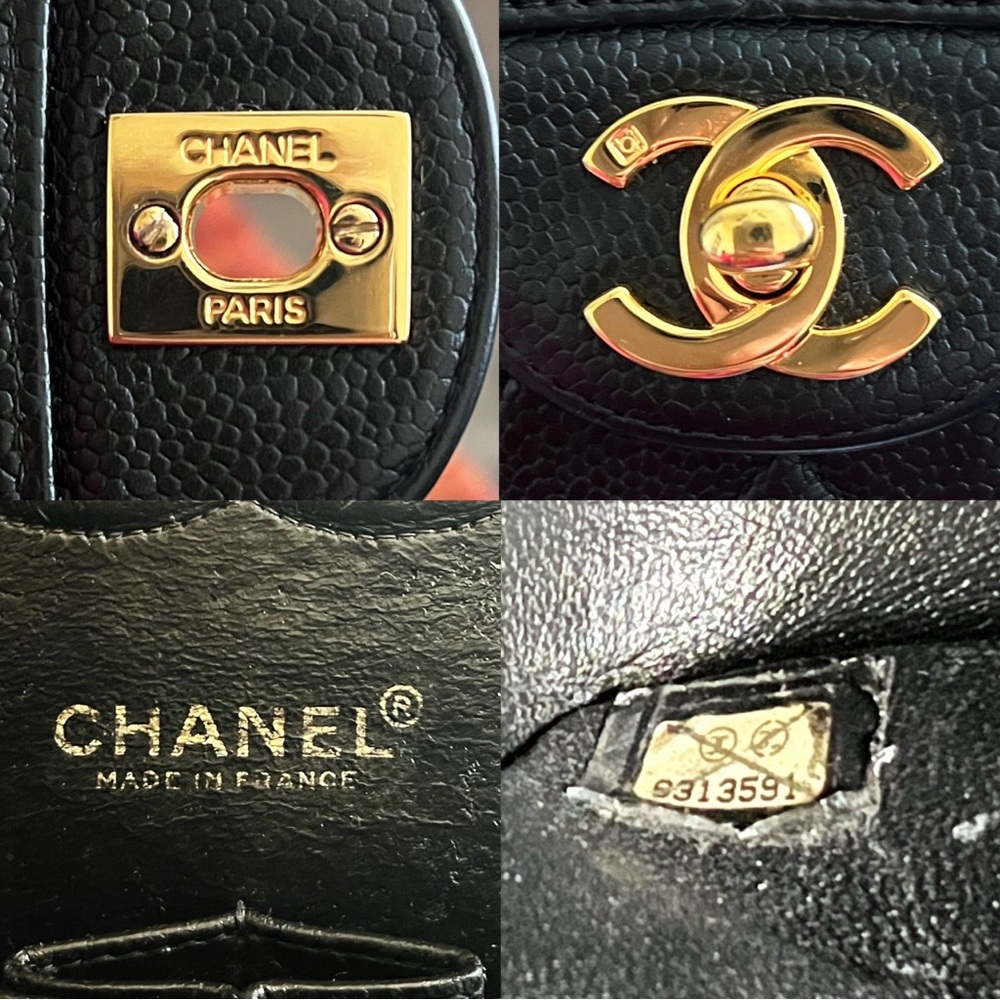 Chanel Classic Vintage Medium Black Caviar Double Flap Bag - Picture 12 of 12